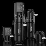 Dragonhawk Fold Pro (2.4-4.2 mm) Tetováló gép (fekete) - 2 akkumulátorral, vezeték nélküli