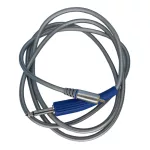 Jack 6.3 mm - RCA kábel (szürke, egyenes, szilikon)