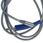 Jack 6.3 mm - RCA kábel (szürke, egyenes, szilikon)