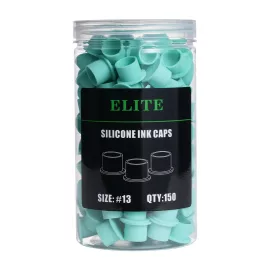 Elite szilikon festéktartó kupak (13 mm - zöld - 150 db)