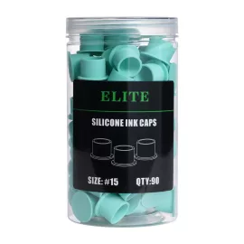Elite szilikon festéktartó kupak (15 mm - zöld - 90 db)