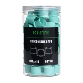 Elite szilikon festéktartó kupak (18 mm - zöld - 60 db)