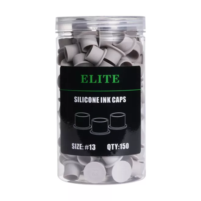 Elite szilikon festéktartó kupak (13 mm - szürke - 150 db)