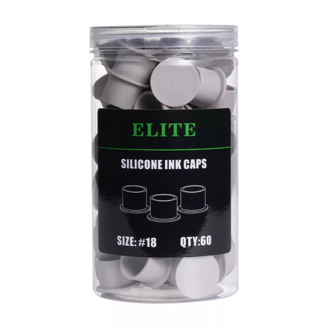 Elite szilikon festéktartó kupak (18 mm - szürke - 60 db)