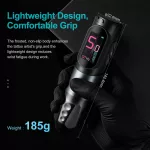OG FUTURE (4.0 mm) Tetováló gép FAULHABER motorral (fekete) - 2 akkumulátorral, vezeték nélküli