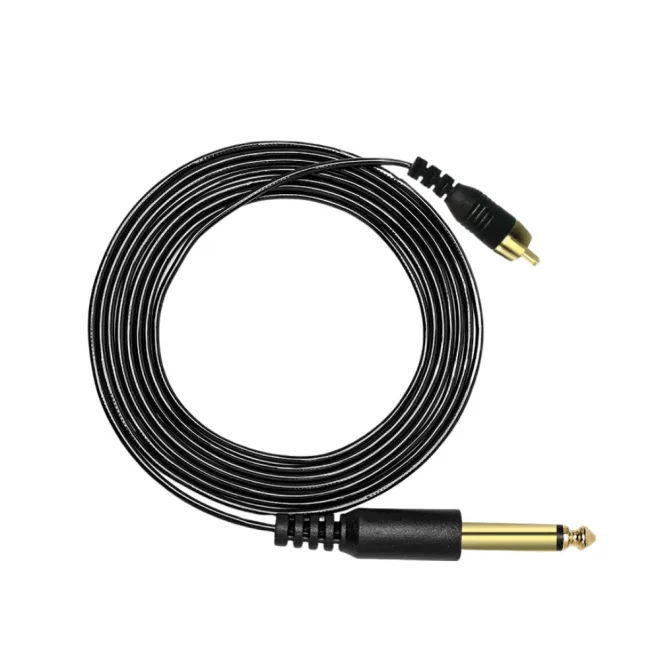 Jack 6.3 mm - RCA kábel (egyenes, szilikon)