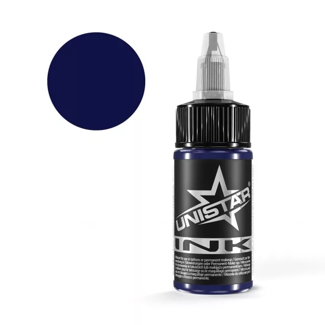 Unistar Ink Top Basic Dark Blue 30 ml tetováló festék – REACH-kompatibilis, Kwadron